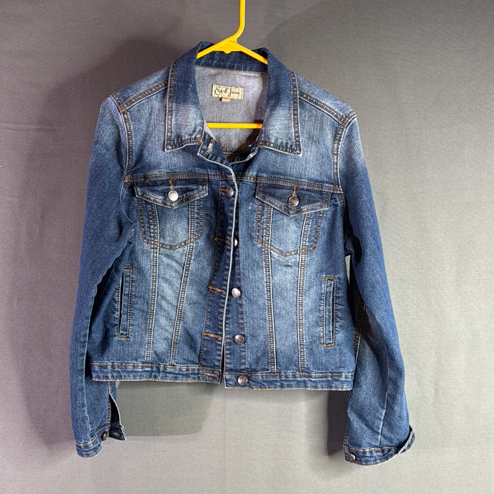 Earl Jones Classic Blue Denim Jacket size large